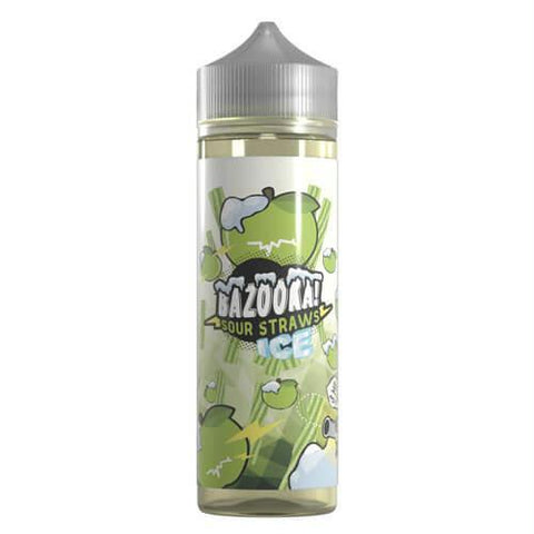 Bazooka Sour Straws Ice Ejuice - Green Apple Ice Sour Straws