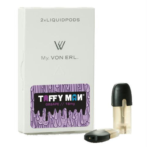 Taffy Man E-liquid - Gr8pe - My. Von Erl Liquidpods (2-pack)