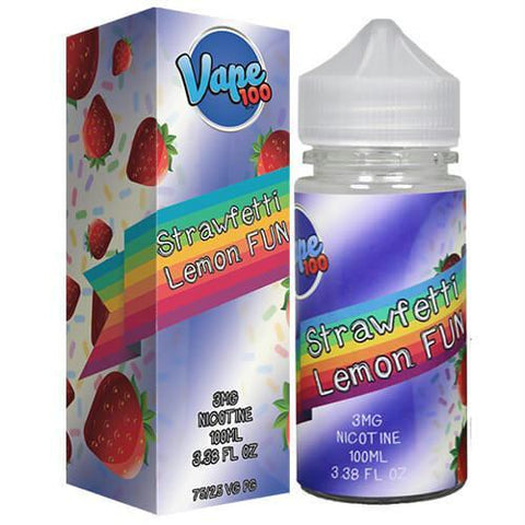 Vape 100 Ejuice - Strawfetti Lemonfun